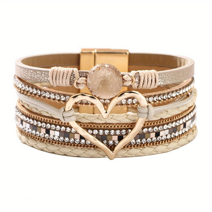 Bracciale Boho Multistrato in Pelle