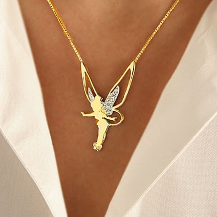 Collana con ciondolo fatina in oro