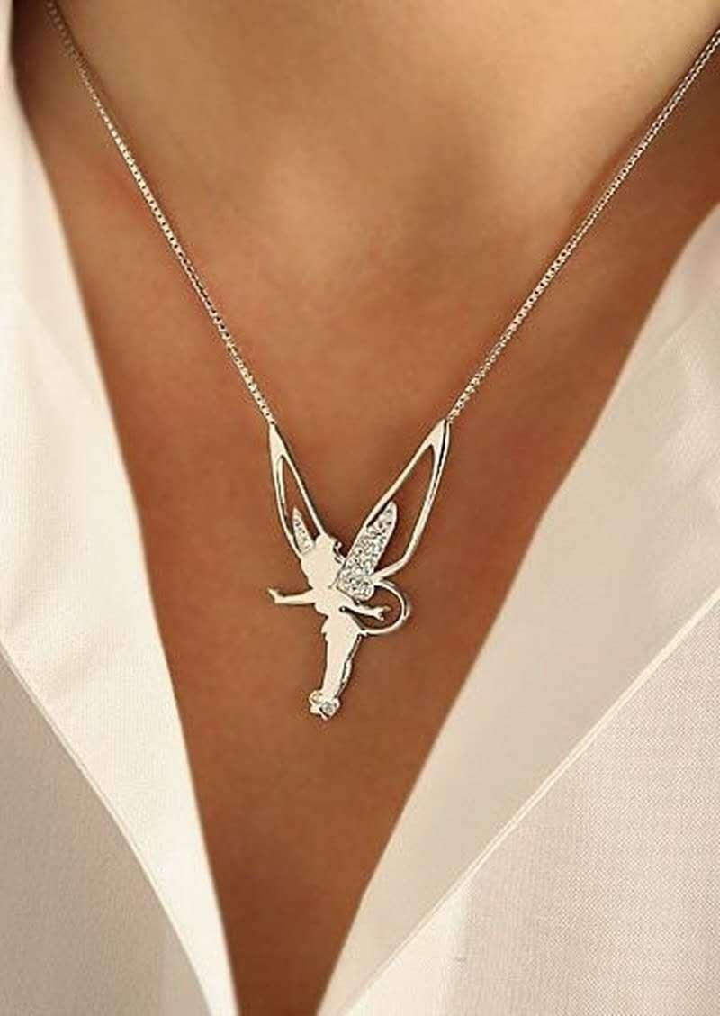 Collana con ciondolo fatina in oro