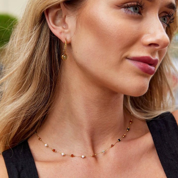 Collana Minimal con Pietra