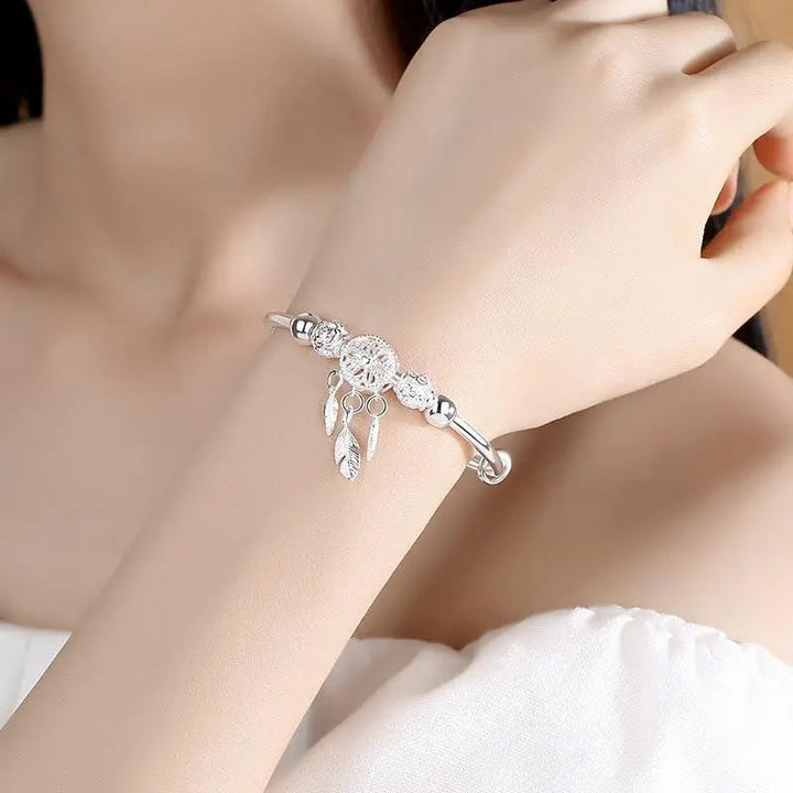 Bracciale in argento con ciondolo acchiappasogni