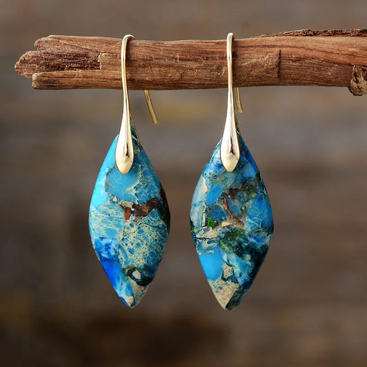 Orecchini a Goccia con Pietra Naturale